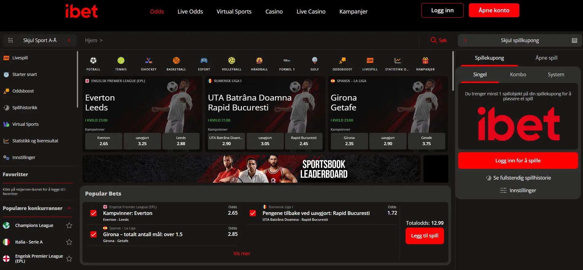 Registrering og innlogging